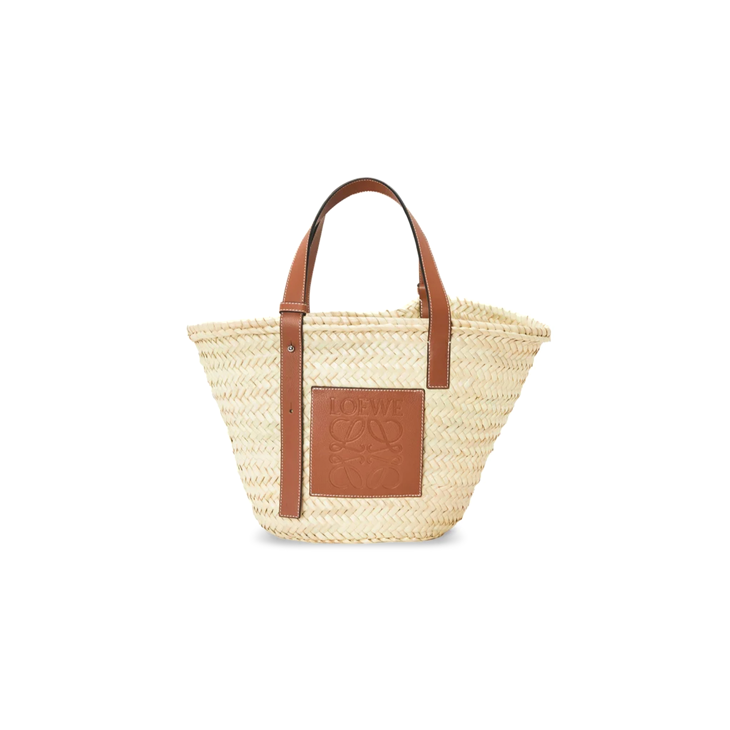 LOEWE BASKET IN PALM LEAF AND CALFSKIN A223S92XAX (40*36.5*16cm)